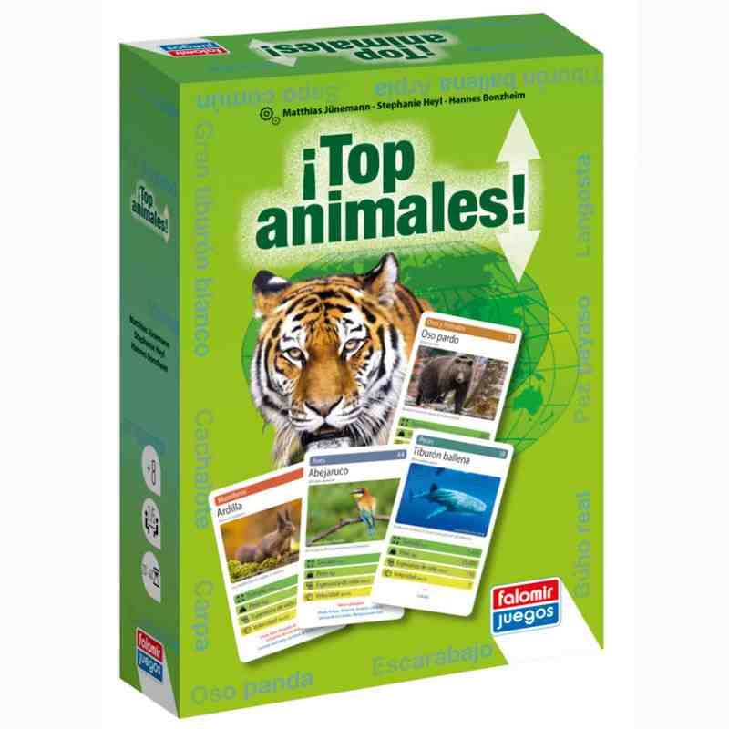 TOP ANIMALES Juego de cartas Falomir